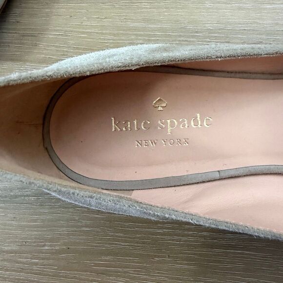 Kate Spade New York Edina Beige Bunny Flats Size 8.5 Luxury Designer Preppy Chic - Picture 3 of 7